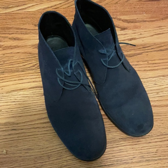 Men’s navy blue Prada lace up shoes size 11 suede - Picture 1 of 13
